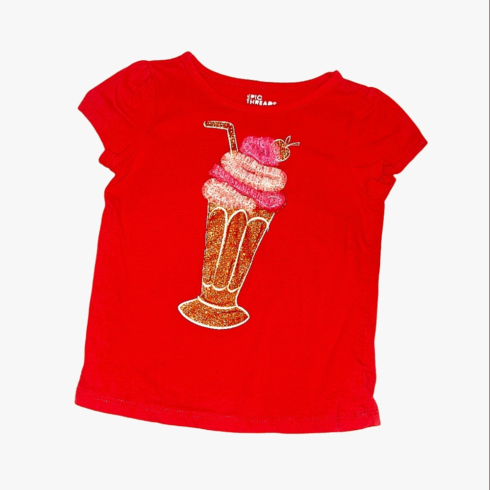 Epic Threads ice cream t-shirt with gold glitter girls size 5